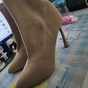 Tan casual booties